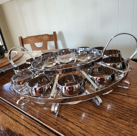 Mid-century Modern SilverOmbre Low Ball Glasses. - Picture 1 of 5